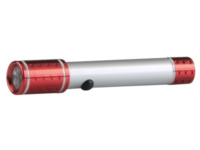 Grundig Led Tech Aluminium, 13.5cm Taskulamppu, punainen